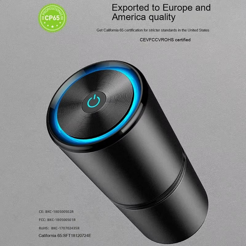 Zai Xiao Car Air Purifier Negative Ion Generator Low Noise Air Cleaner Deodorizer Smoke Odor Remover Vehicle Air Purifier