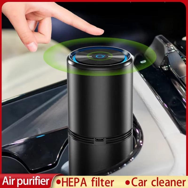 Zai Xiao Car Air Purifier Negative Ion Generator Low Noise Air Cleaner Deodorizer Smoke Odor Remover Vehicle Air Purifier