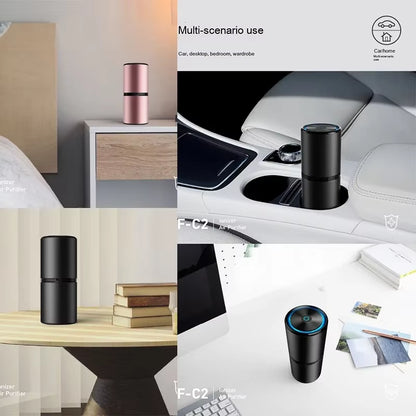 Zai Xiao Car Air Purifier Negative Ion Generator Low Noise Air Cleaner Deodorizer Smoke Odor Remover Vehicle Air Purifier